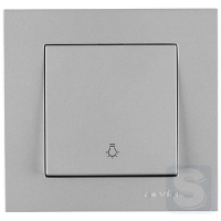 Выключатель одноклавишный КНОПОЧНЫЙ Arvia Electric KAREN Серебро (20 03 2000 205)